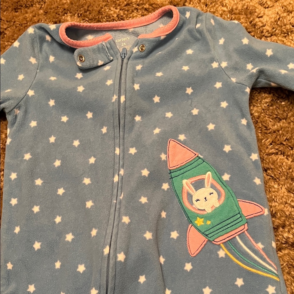Carter's Blue Pajama with Rocket and Stars